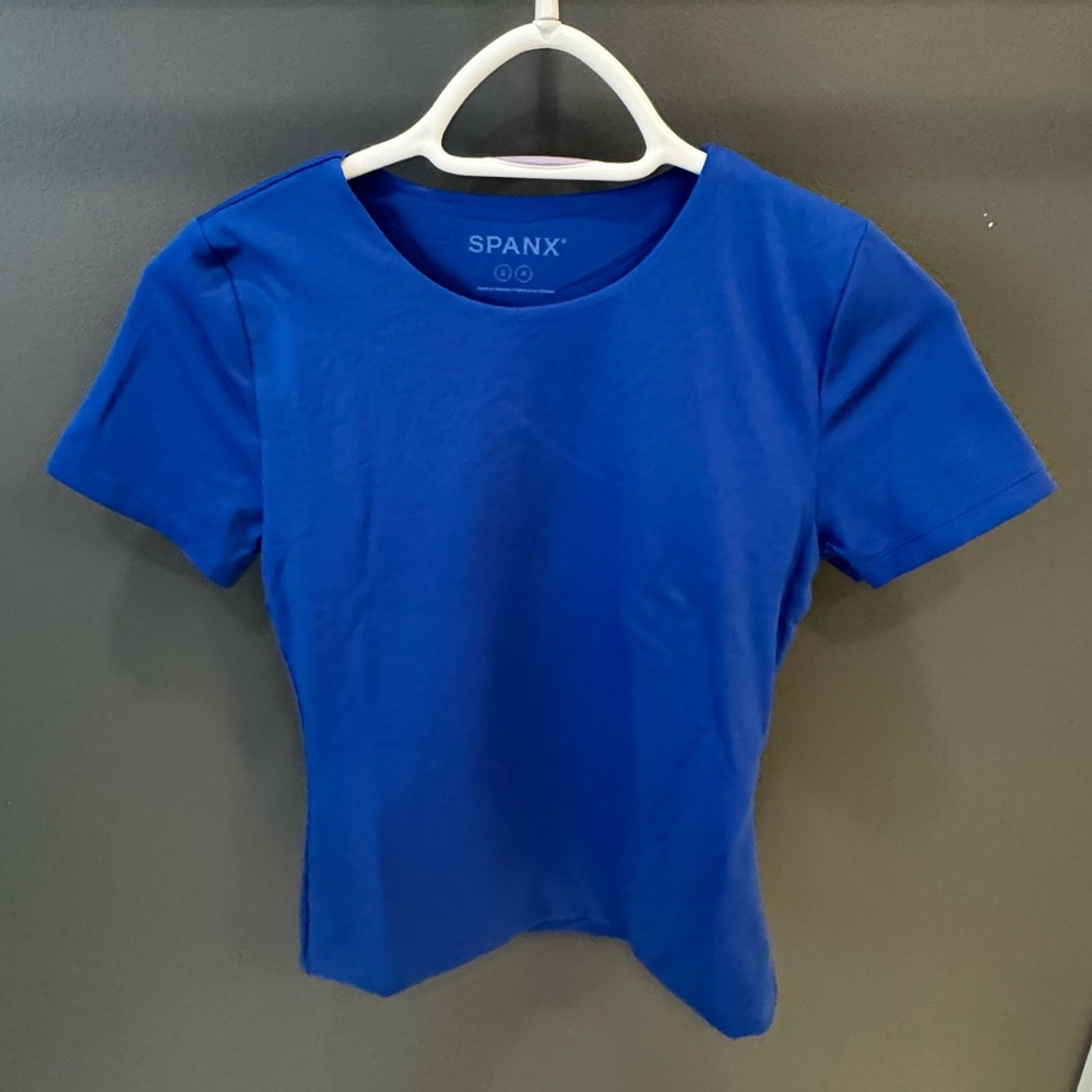 SPANX Women's Vibrant Blue Short Sleeve Tee
